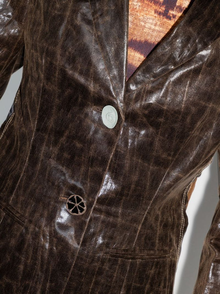 Margo Faux Leather Blazer