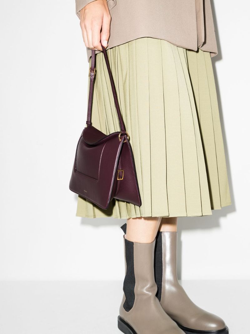 Purple Penelope Leather Shoulder Bag