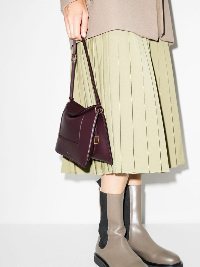Purple Penelope Leather Shoulder Bag