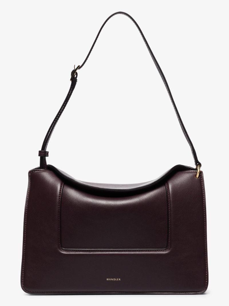 Purple Penelope Leather Shoulder Bag