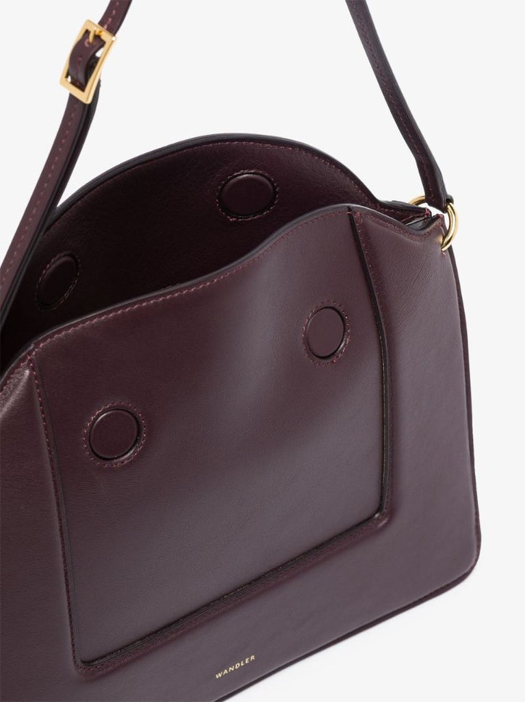 Purple Penelope Leather Shoulder Bag