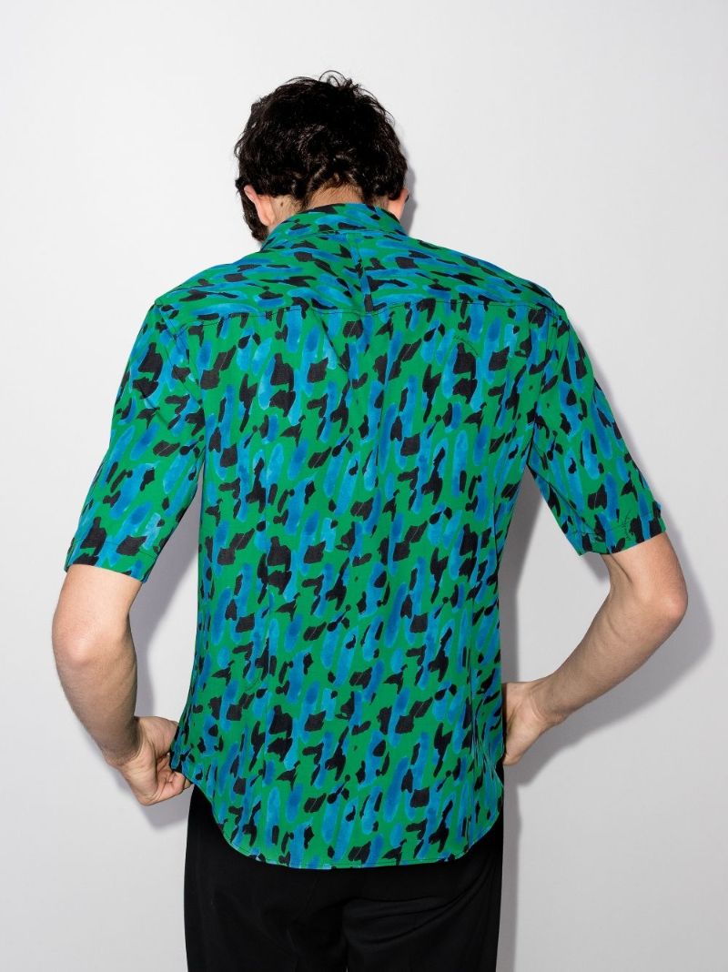 Leopard Print Short-sleeve Shirt