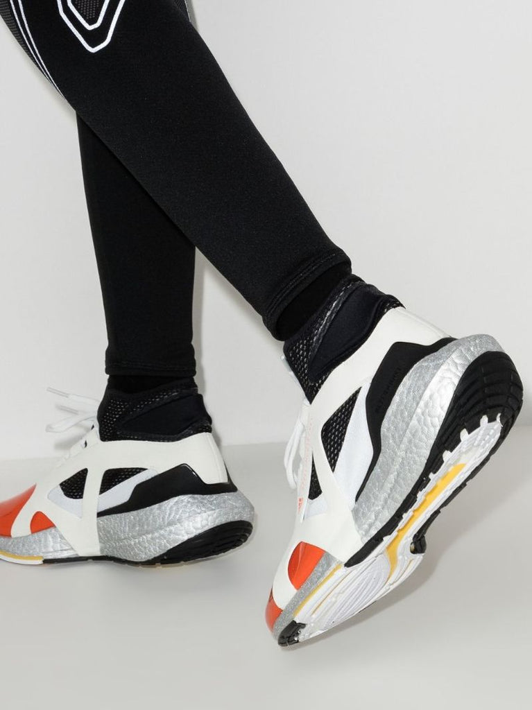 Black, White and Orange Ultraboost 21 Sneakers