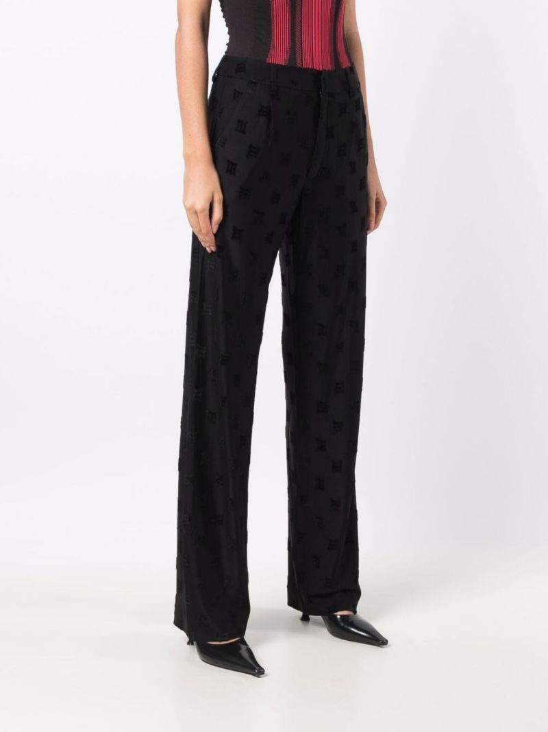 Black Monogram Velour Trousers