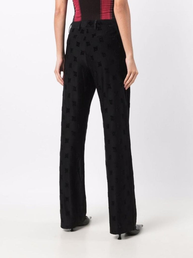 Black Monogram Velour Trousers