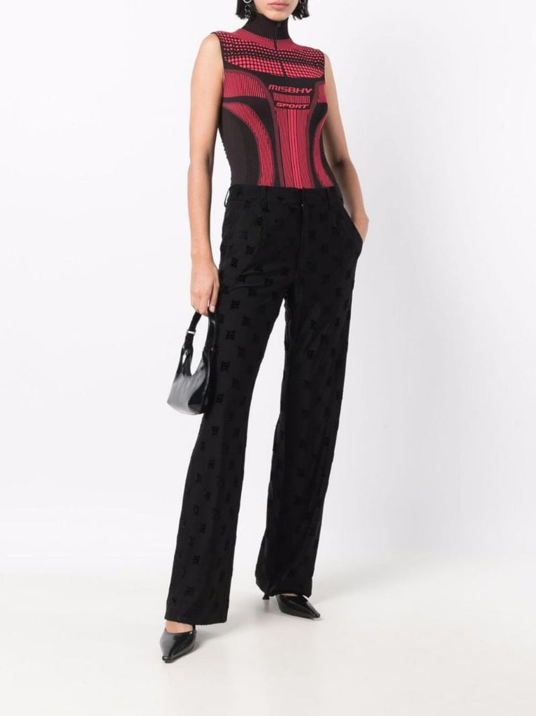 Black Monogram Velour Trousers