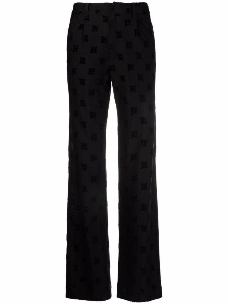 Black Monogram Velour Trousers