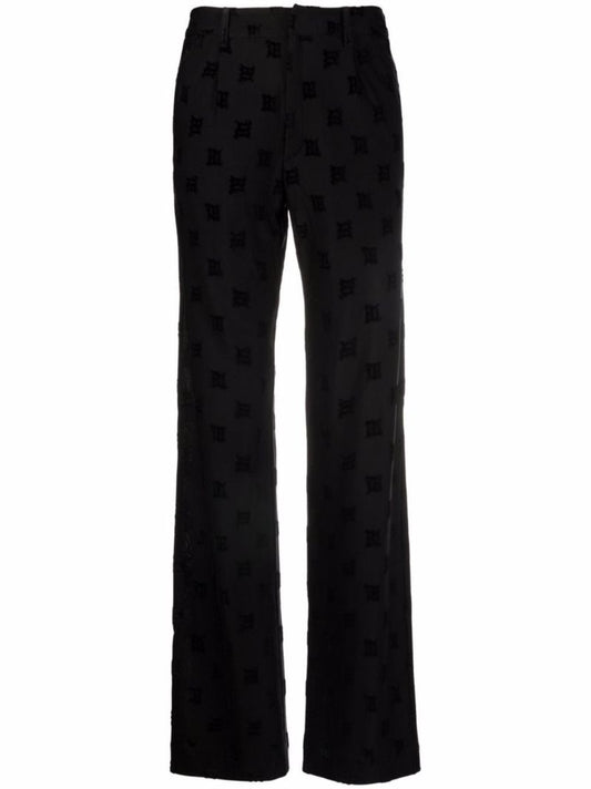 Black Monogram Velour Trousers