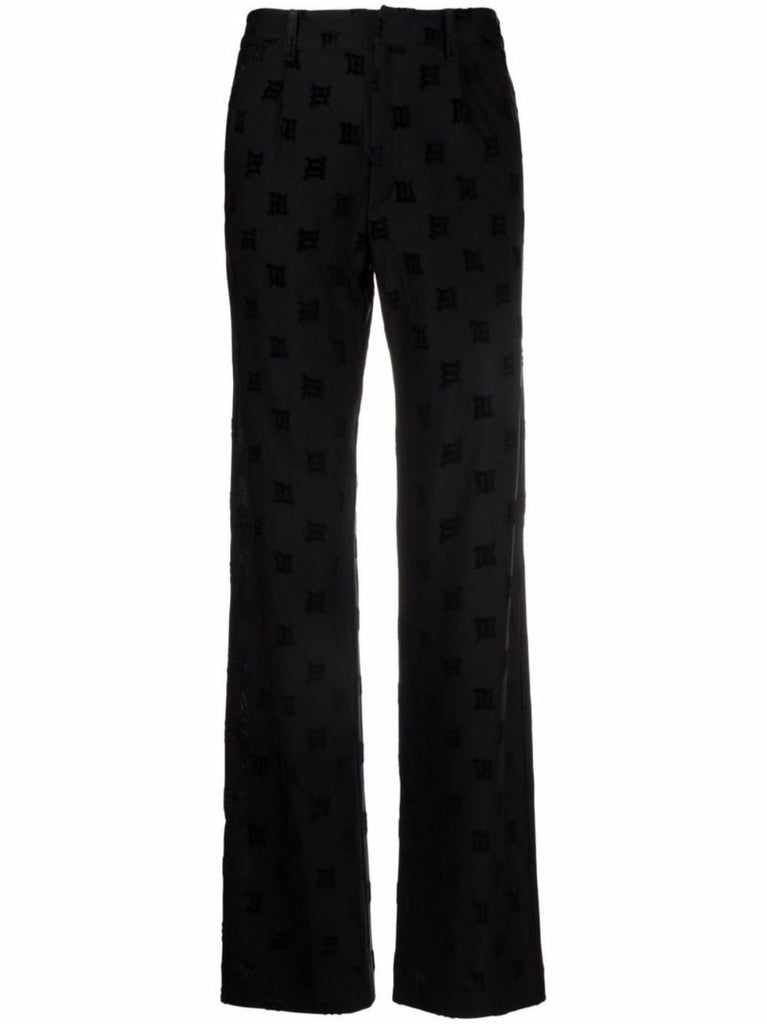 Black Monogram Velour Trousers