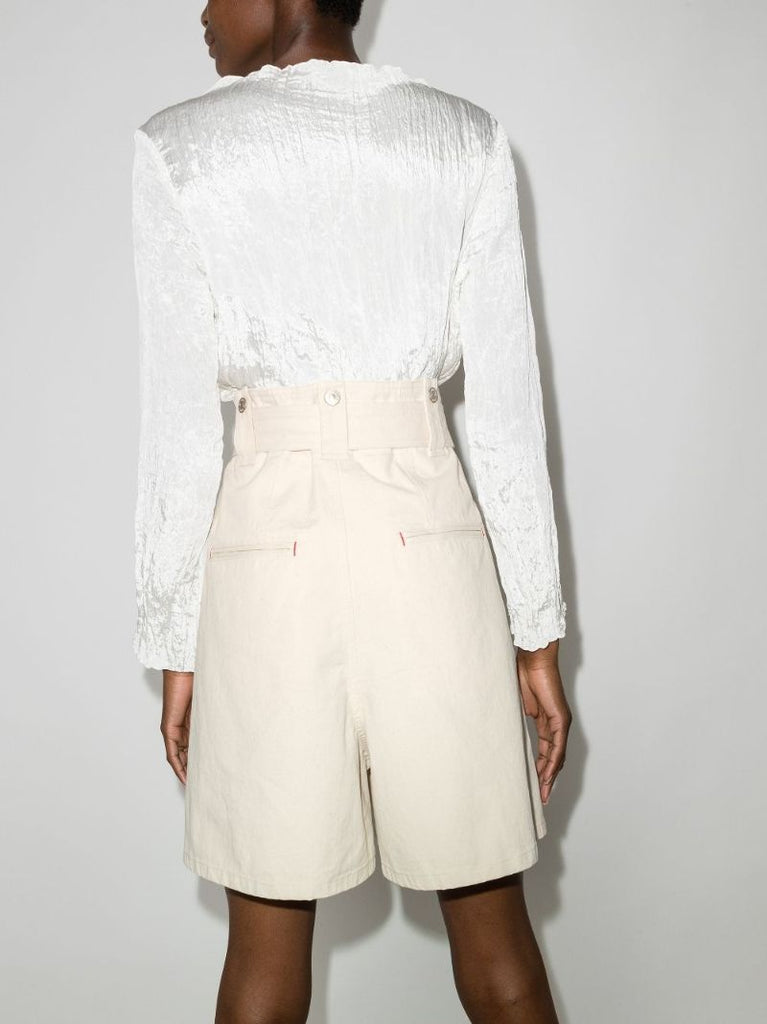 Delilaz Wide Leg Cotton Shorts