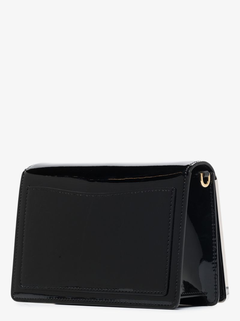 Black Sicily Logo Plaque Shoulder Bag