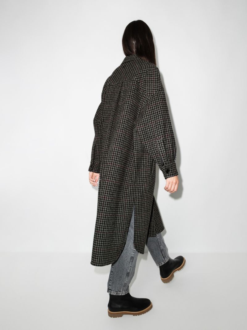 Fontiali Checked Virgin Wool Coat