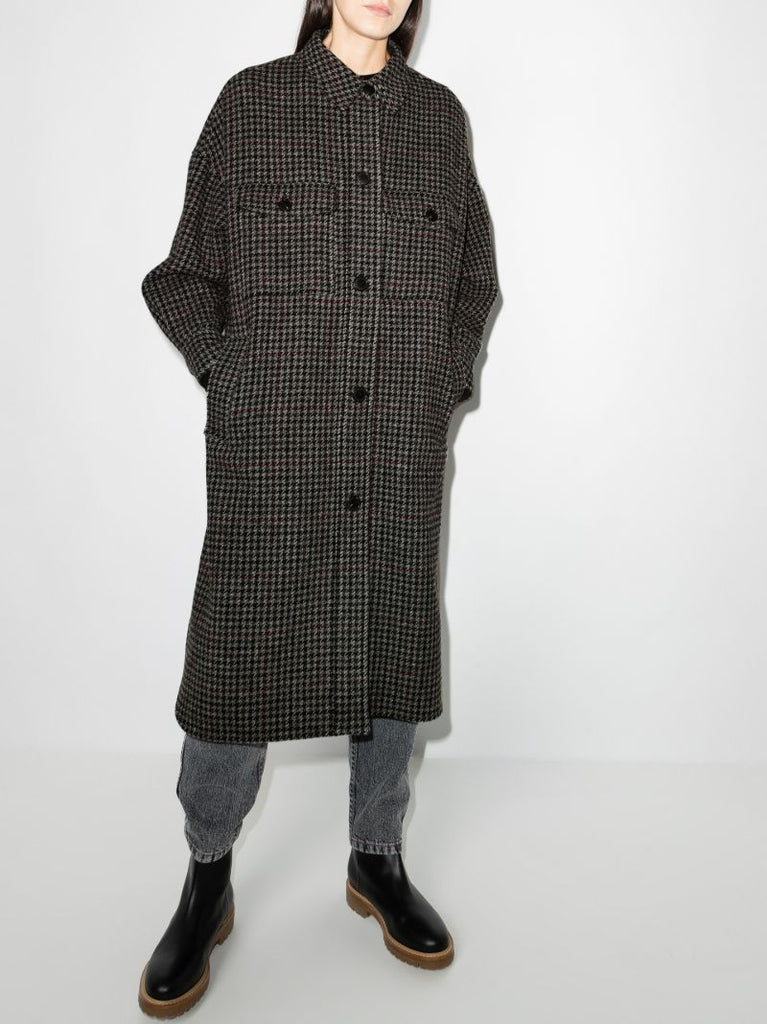 Fontiali Checked Virgin Wool Coat