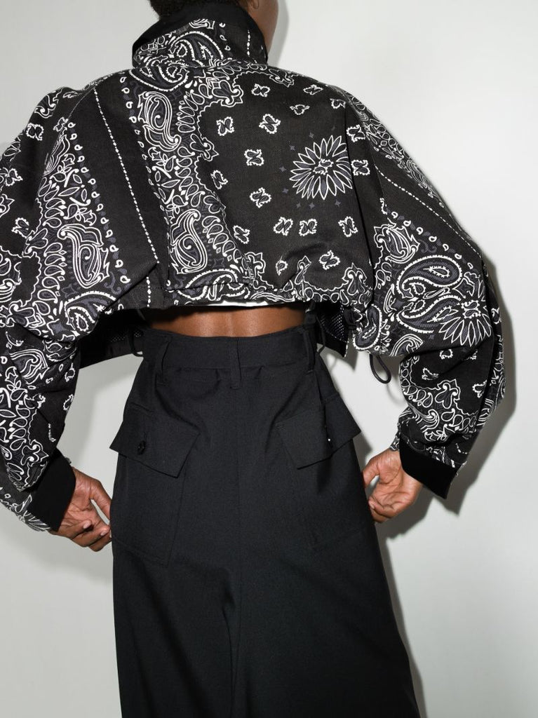 Bandana Print Cropped Jacket