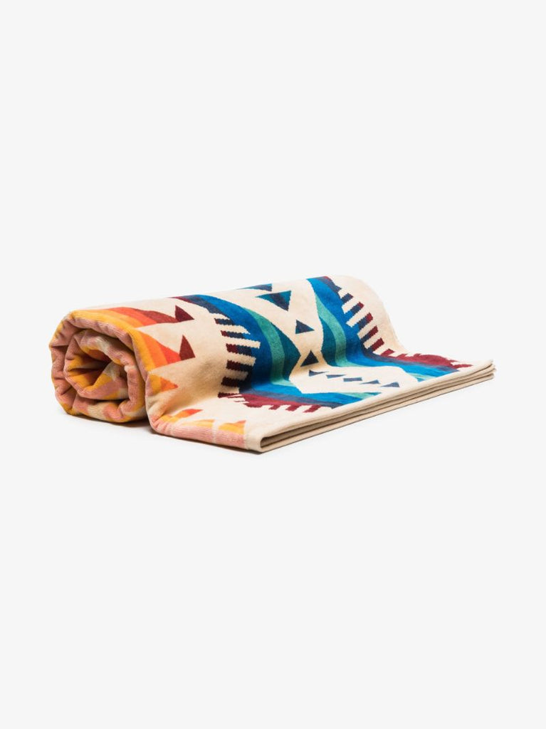 Blue Jacquard Beach Towel