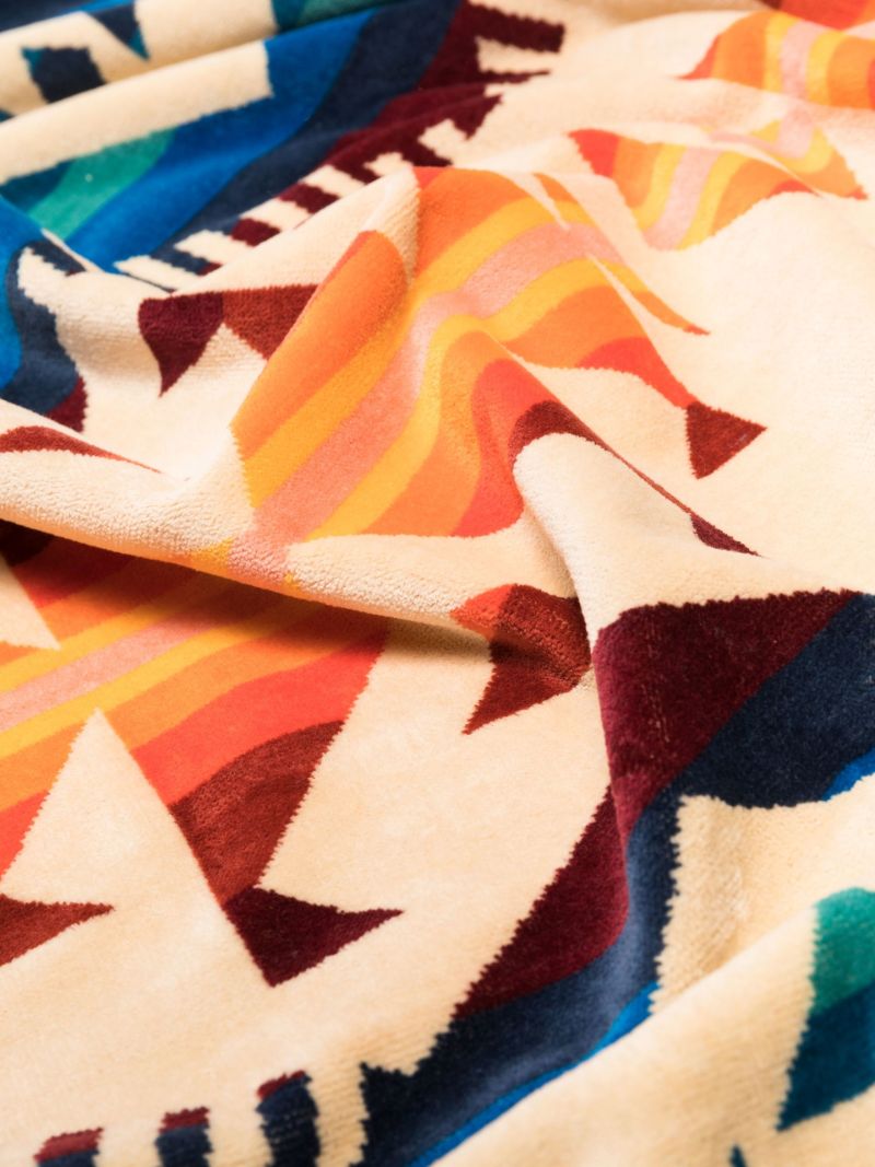Blue Jacquard Beach Towel