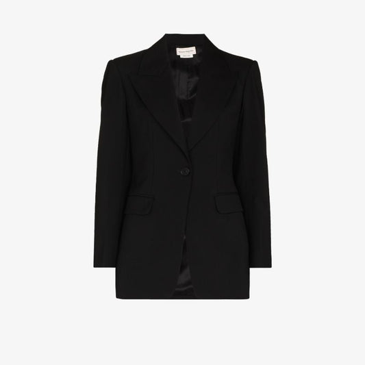 Corset Detail Single-breasted Blazer