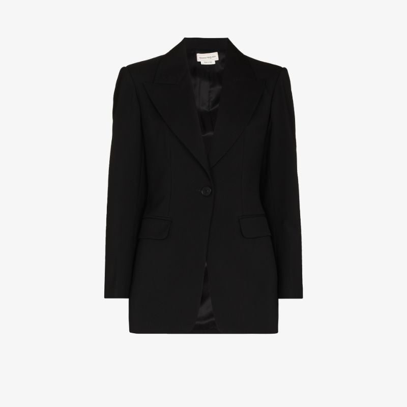 Corset Detail Single-breasted Blazer