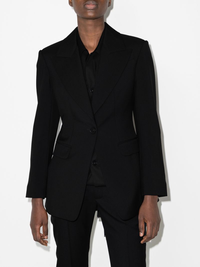 Corset Detail Single-breasted Blazer