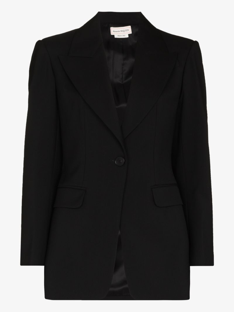 Corset Detail Single-breasted Blazer
