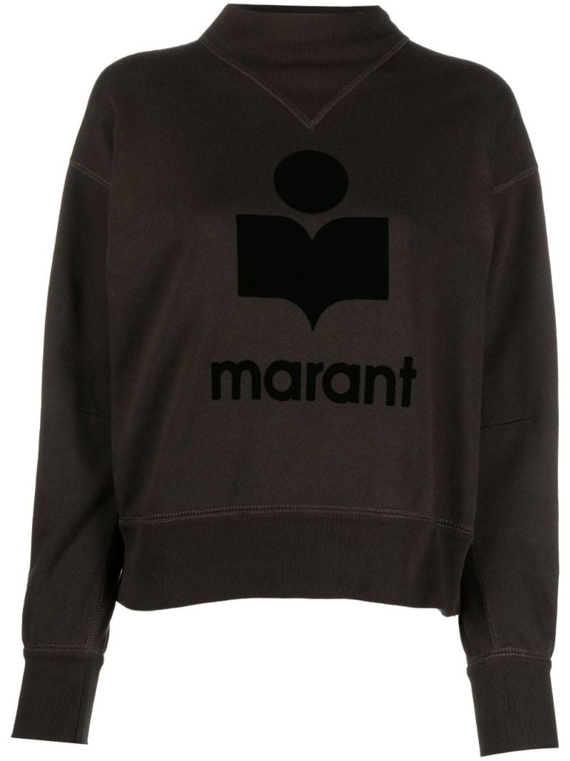 Black Moby Logo Cotton Sweatshirt