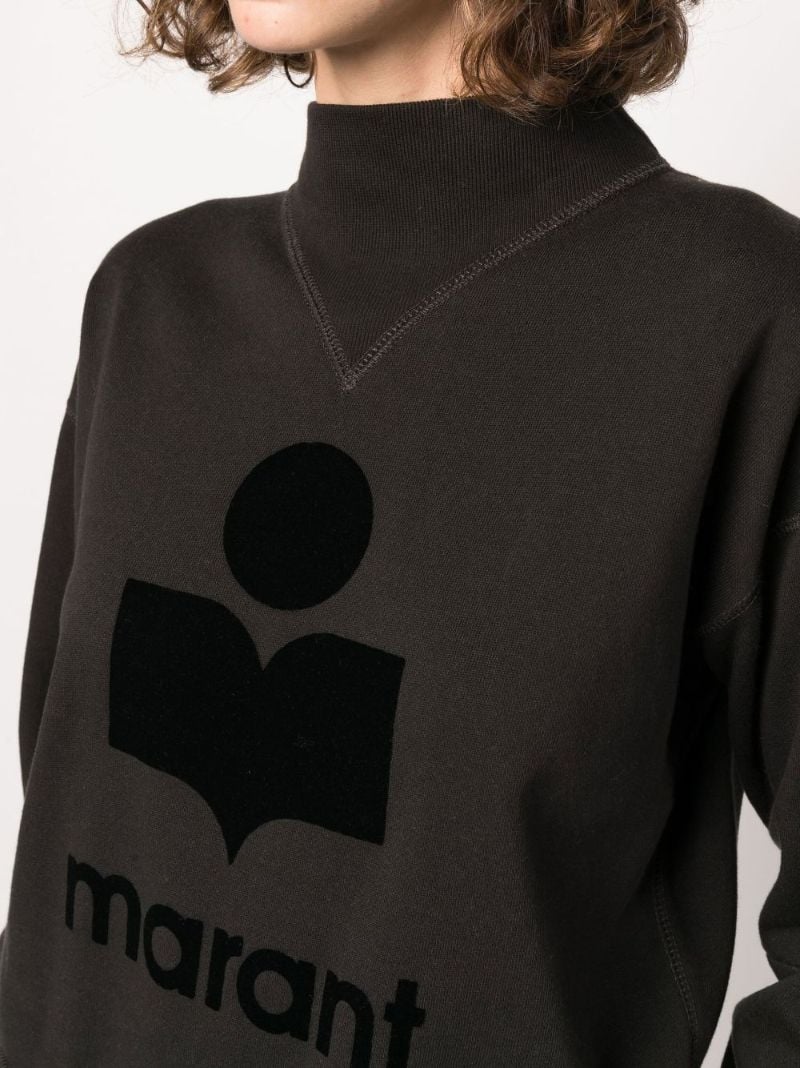 Black Moby Logo Cotton Sweatshirt