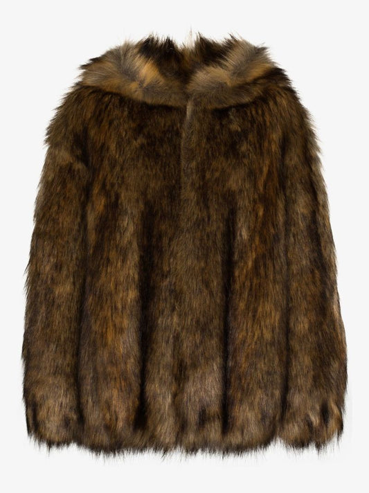 Hooded Faux Fur Jacket
