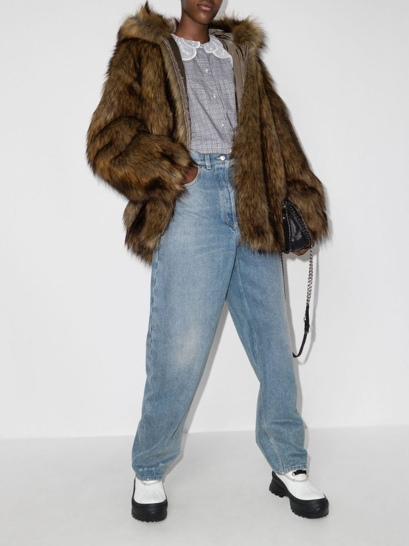 Hooded Faux Fur Jacket