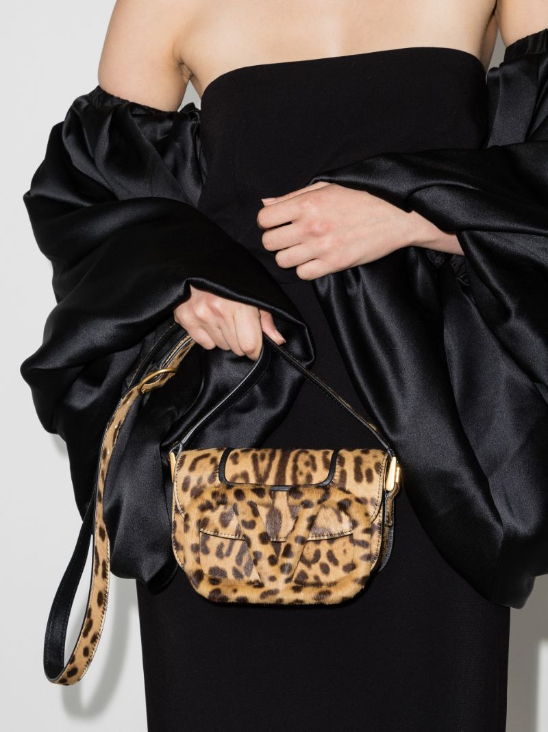 Neutral Vlogo Leopard Print Shoulder Bag