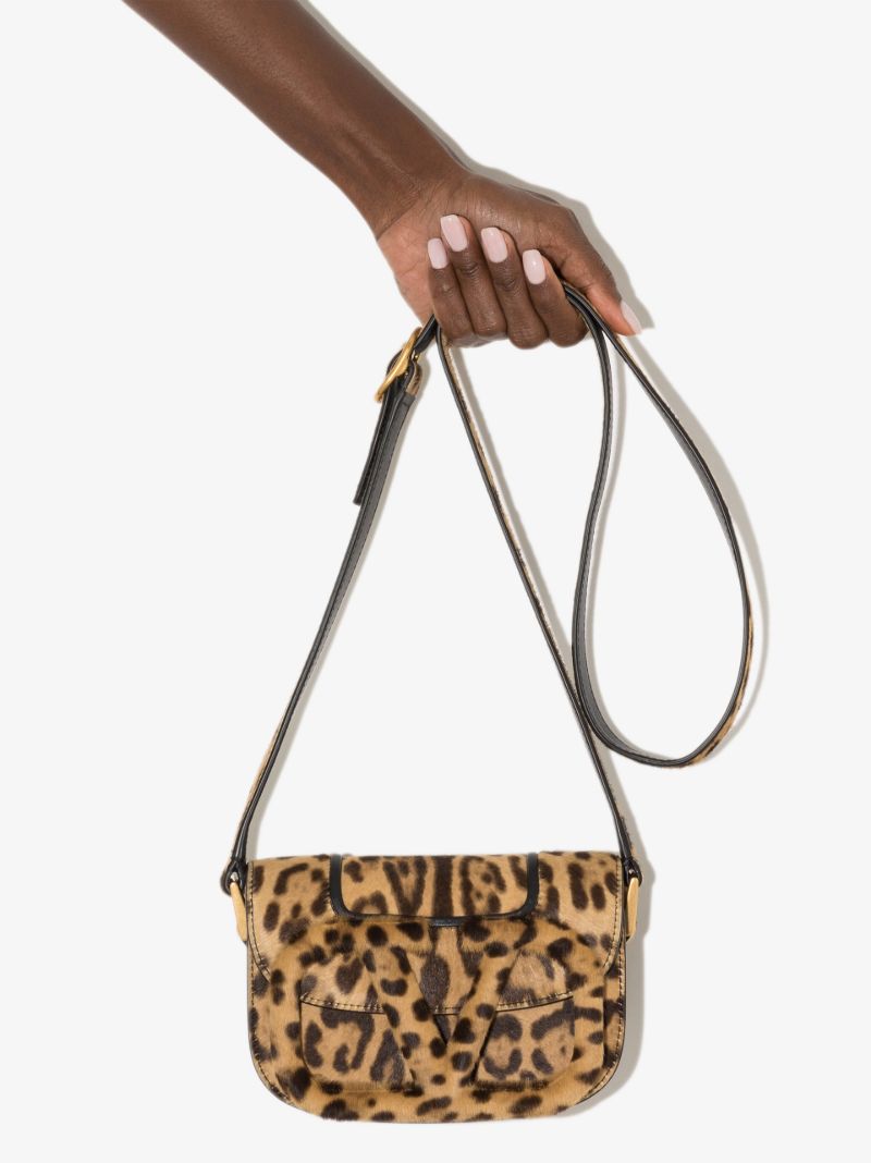 Neutral Vlogo Leopard Print Shoulder Bag