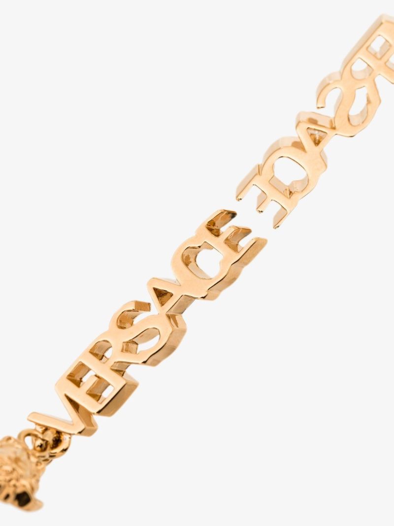 Gold-tone Medusa Logo Drop Earrings
