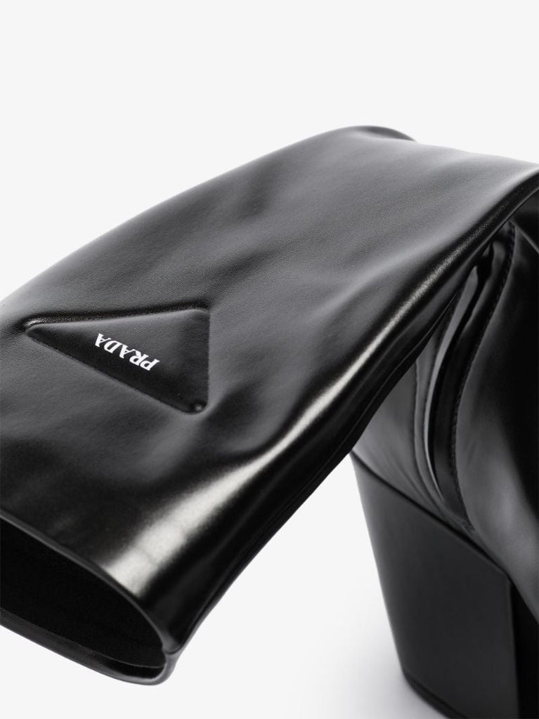 Black 70 Platform Leather Boots