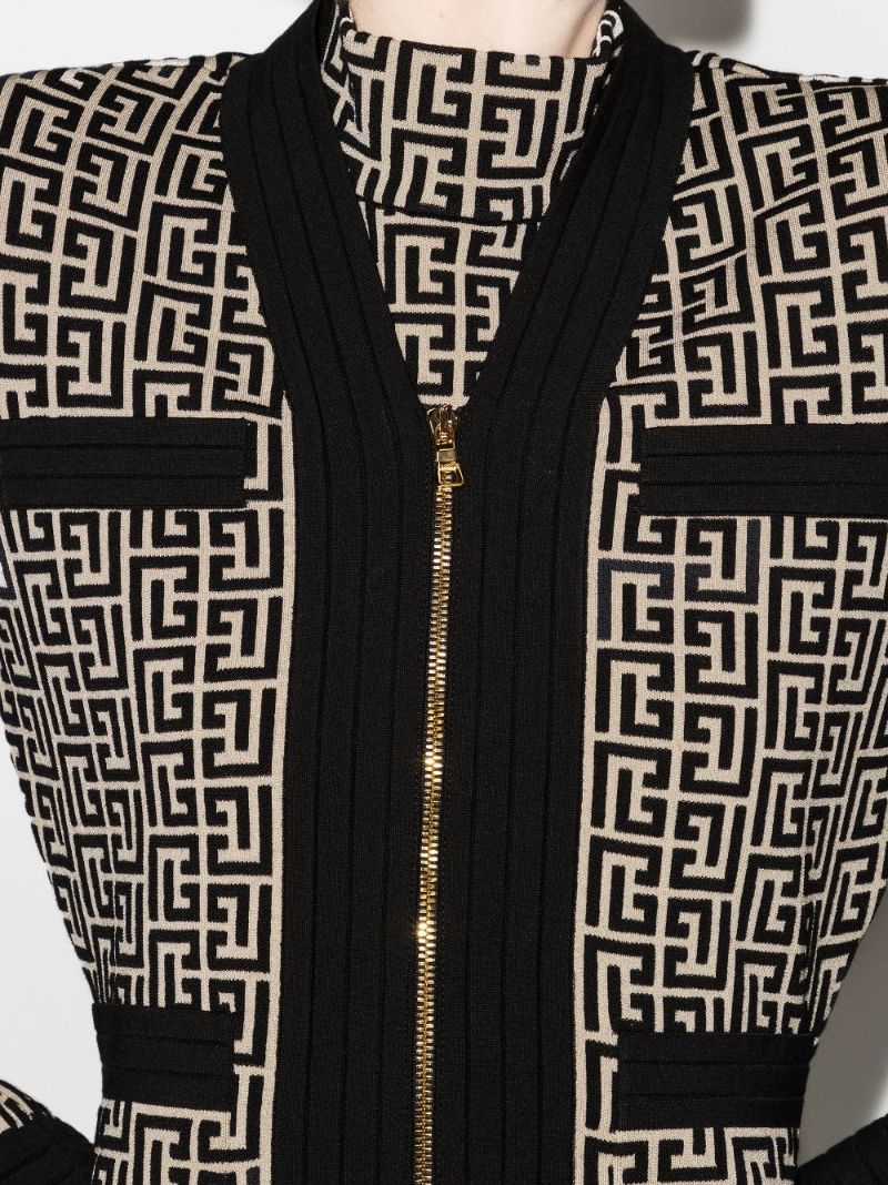Monogram Jacquard Zip-up Jacket