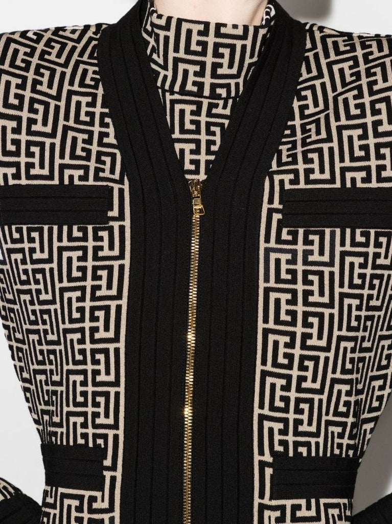 Monogram Jacquard Zip-up Jacket