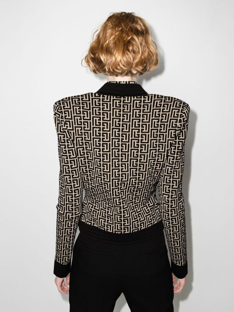 Monogram Jacquard Zip-up Jacket