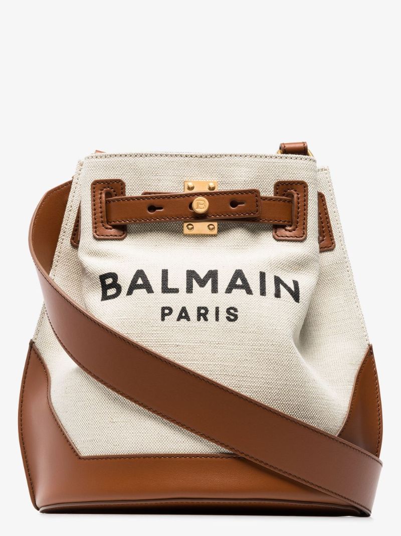 Neutral B-army Canvas Bucket Bag