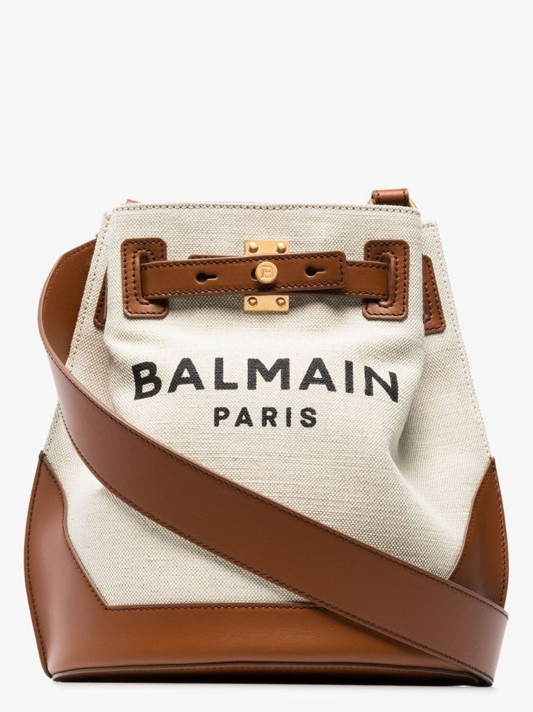 Neutral B-army Canvas Bucket Bag