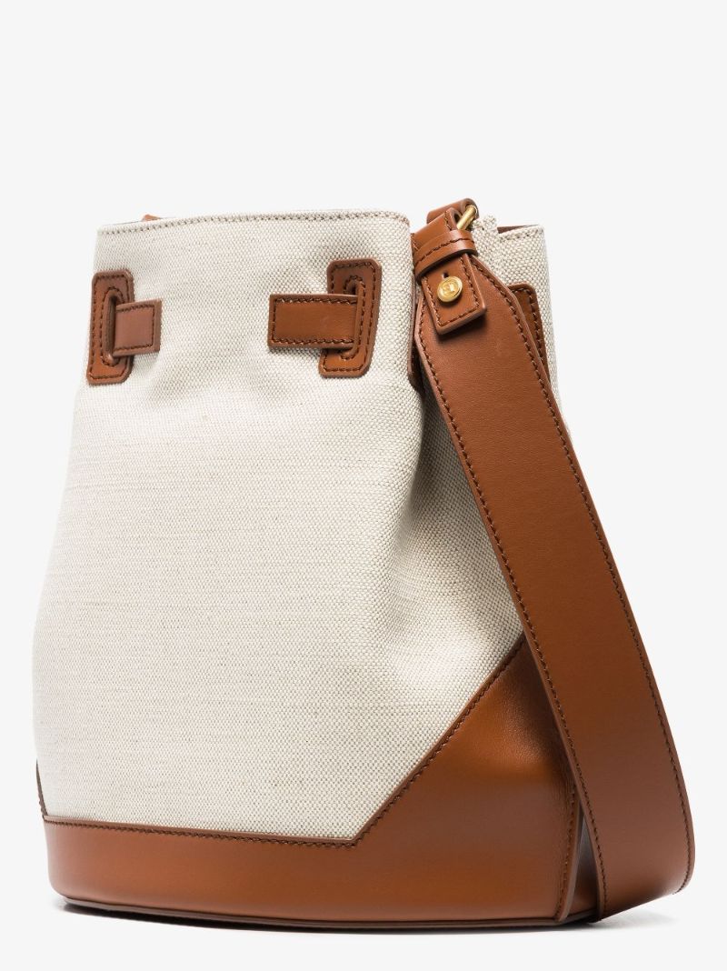 Neutral B-army Canvas Bucket Bag