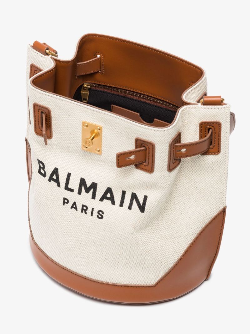 Neutral B-army Canvas Bucket Bag