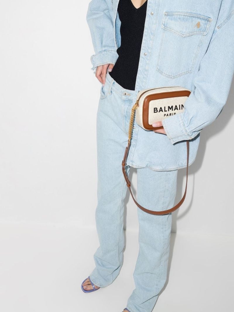Neutral B-army Canvas Cross Body Bag