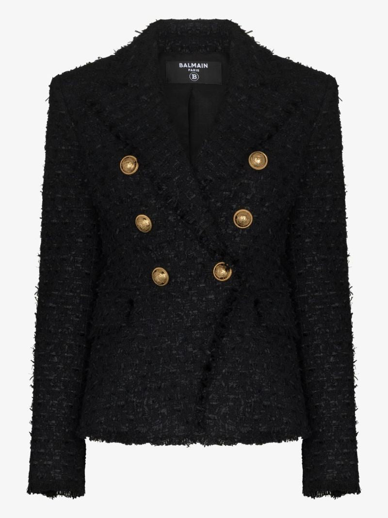 Double-breasted Tweed Blazer