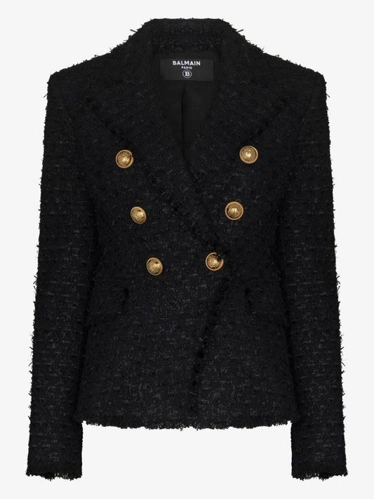 Double-breasted Tweed Blazer