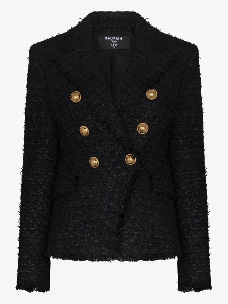 Double-breasted Tweed Blazer