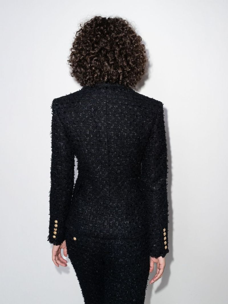 Double-breasted Tweed Blazer