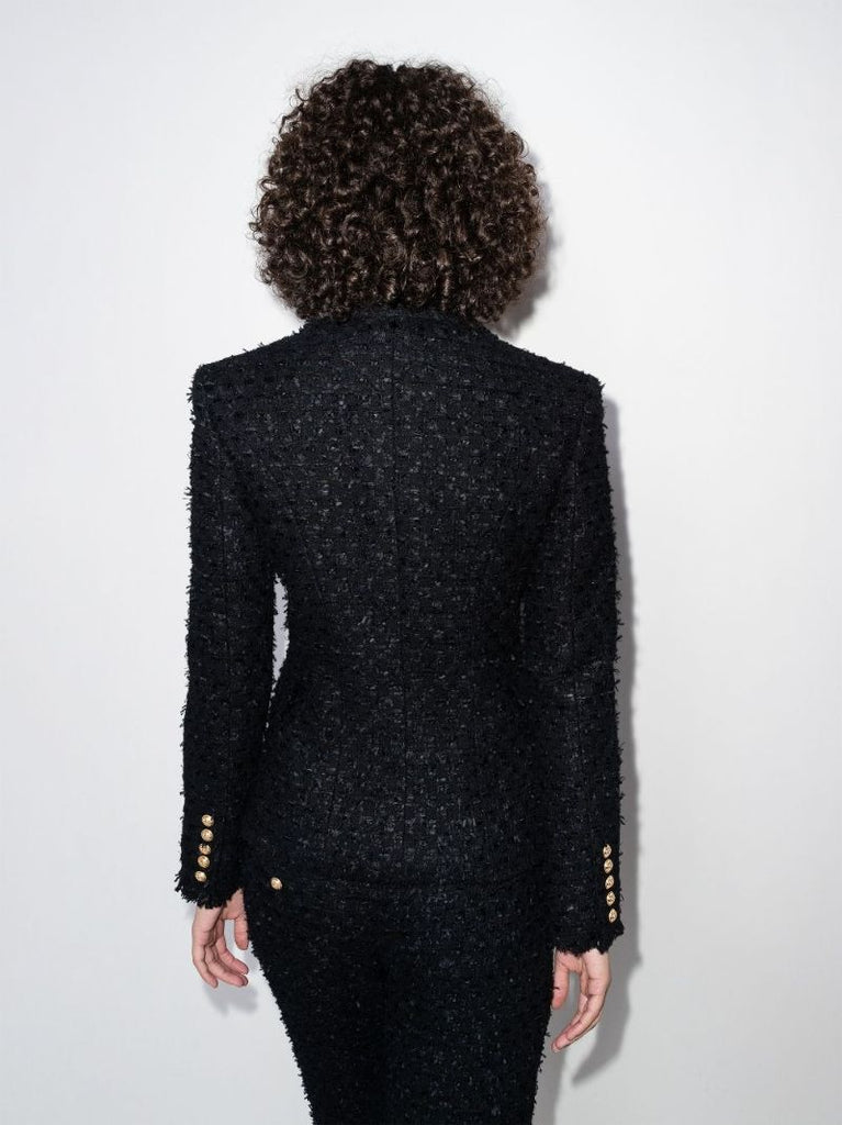 Double-breasted Tweed Blazer