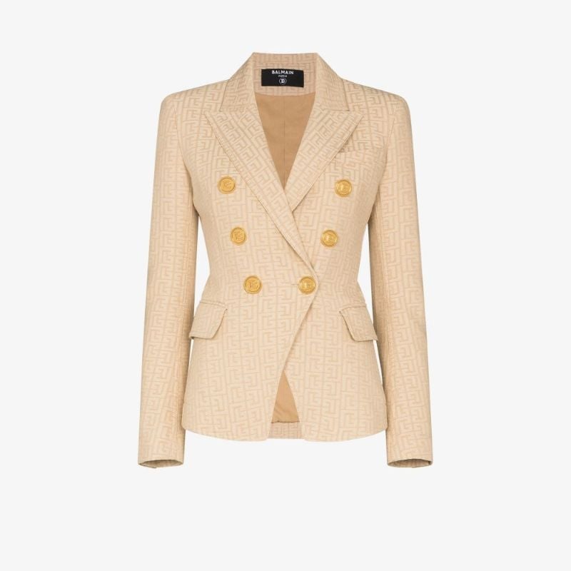 Monogram Jacquard Double-breasted Blazer