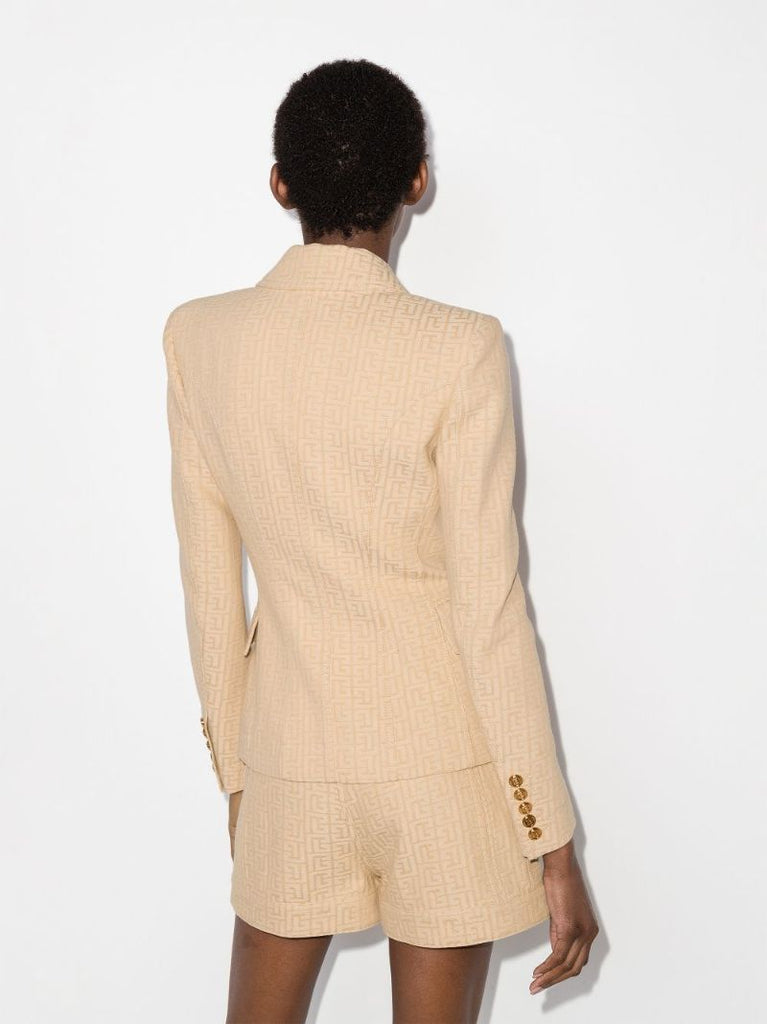 Monogram Jacquard Double-breasted Blazer