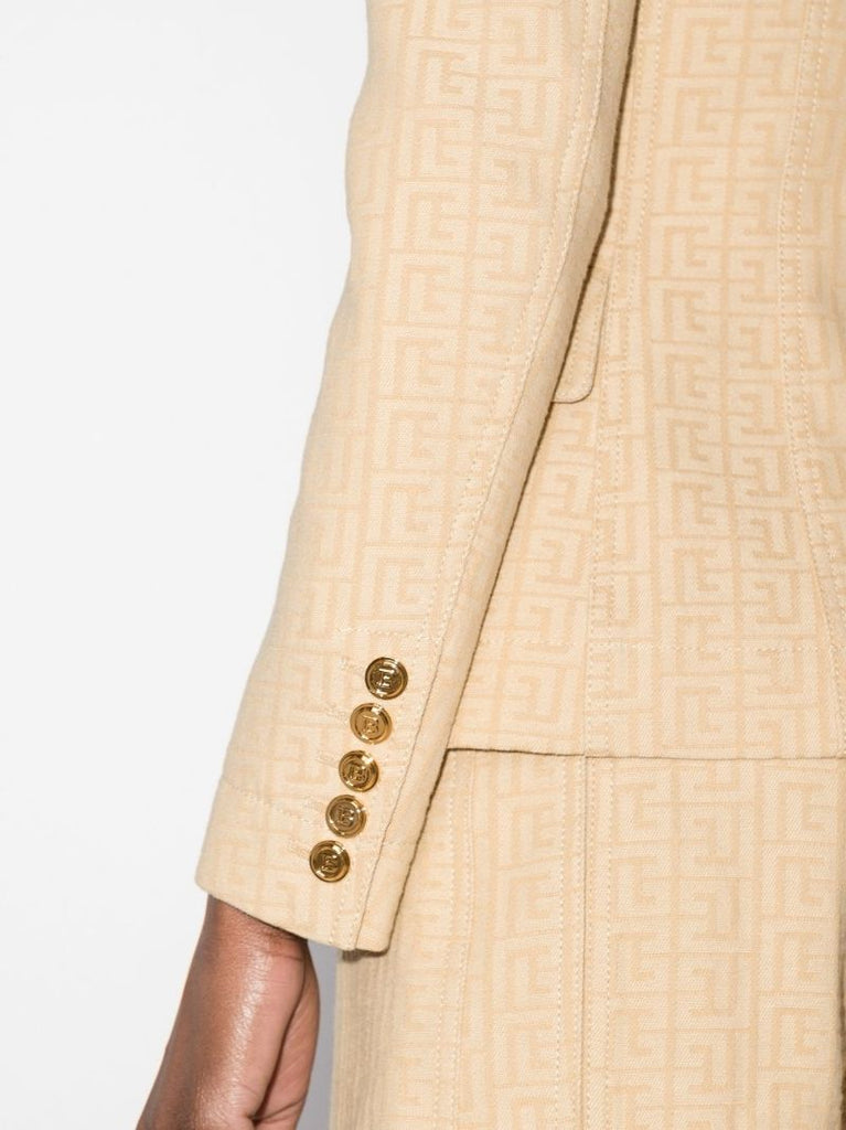 Monogram Jacquard Double-breasted Blazer