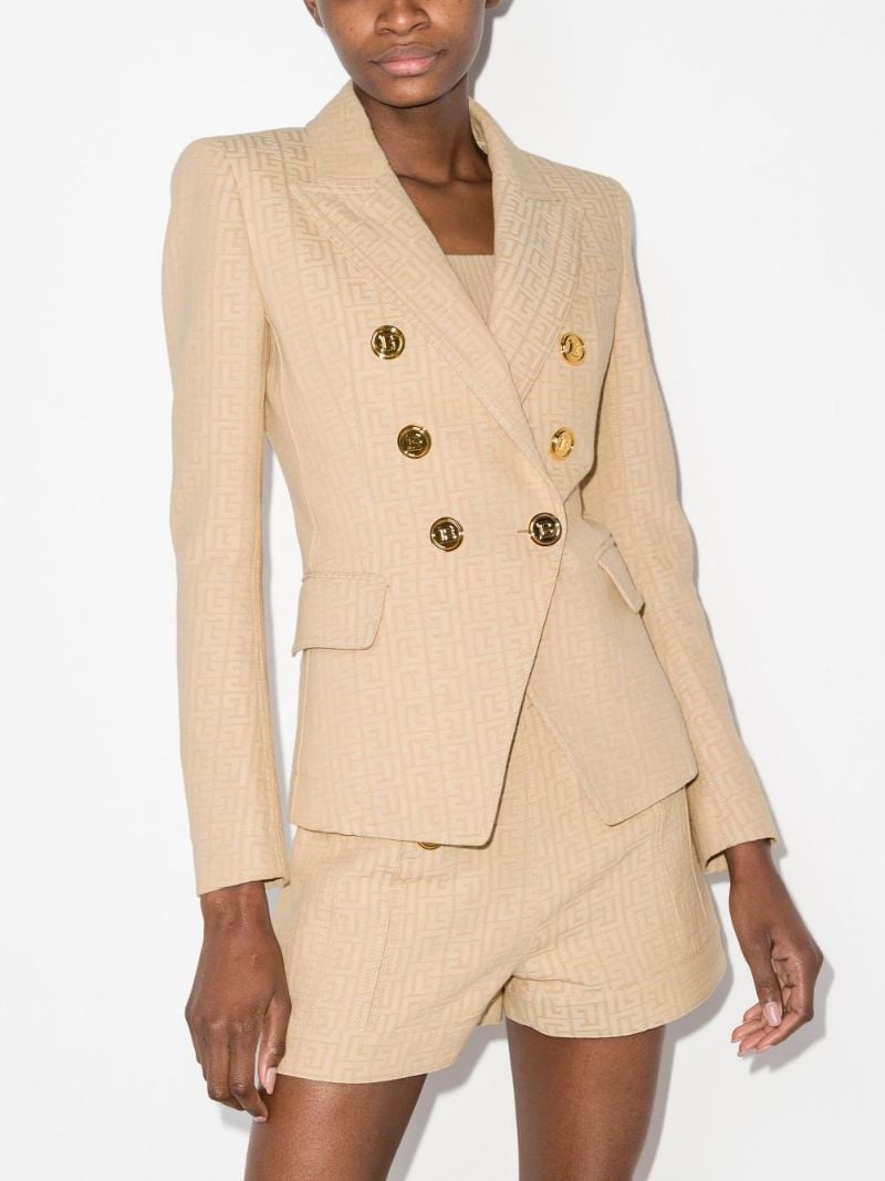 Monogram Jacquard Double-breasted Blazer