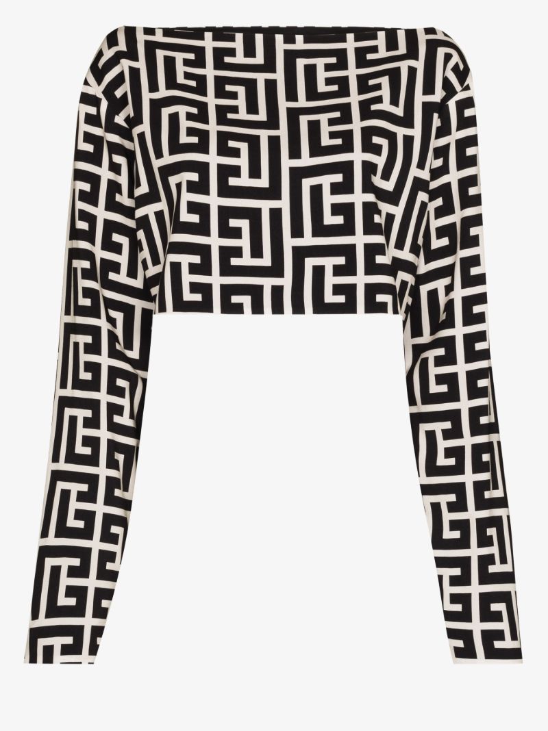 Monogram Long Sleeve Top